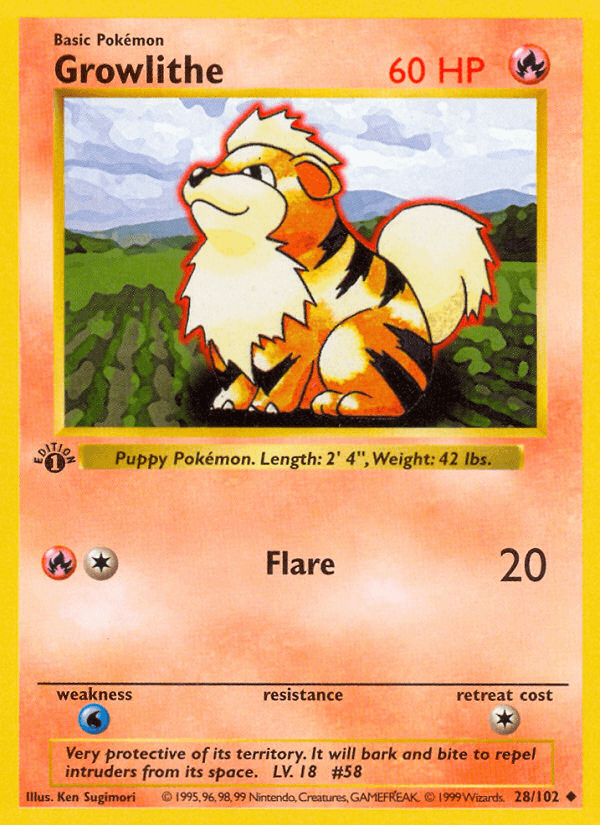 Growlithe BASE1-28