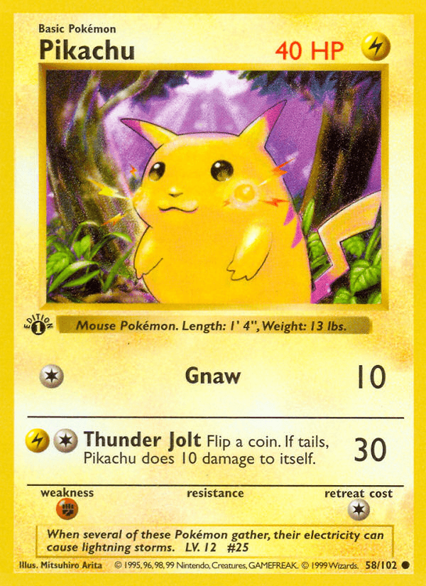 Pikachu BASE1-58