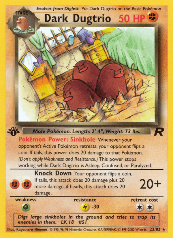 Dark Dugtrio BASE5-23