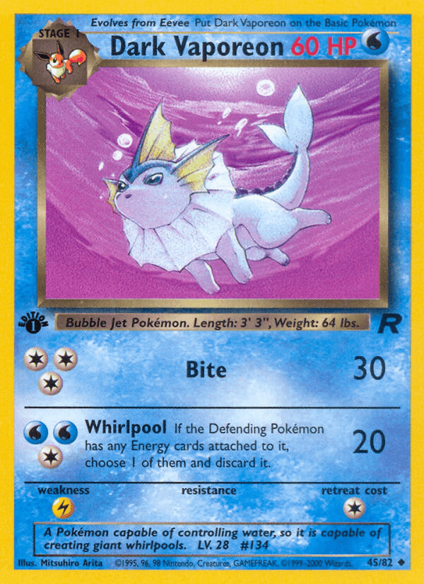 Dark Vaporeon BASE5-45