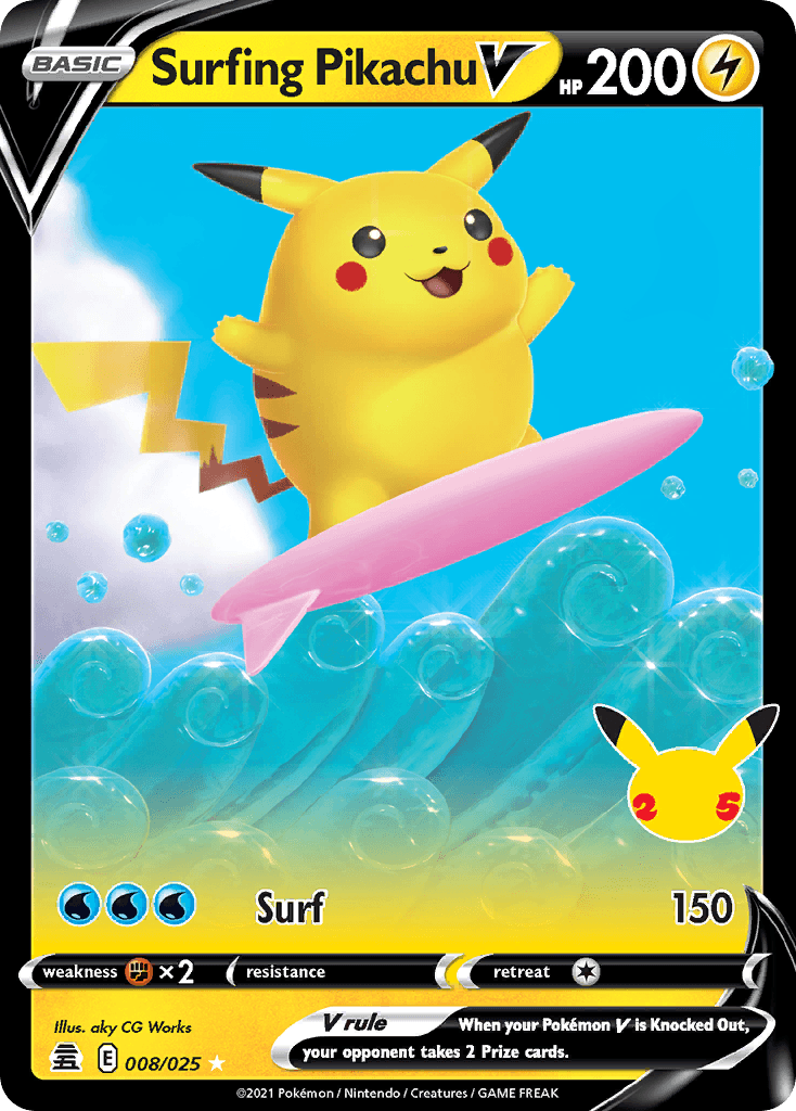Surfing Pikachu V CEL25-8