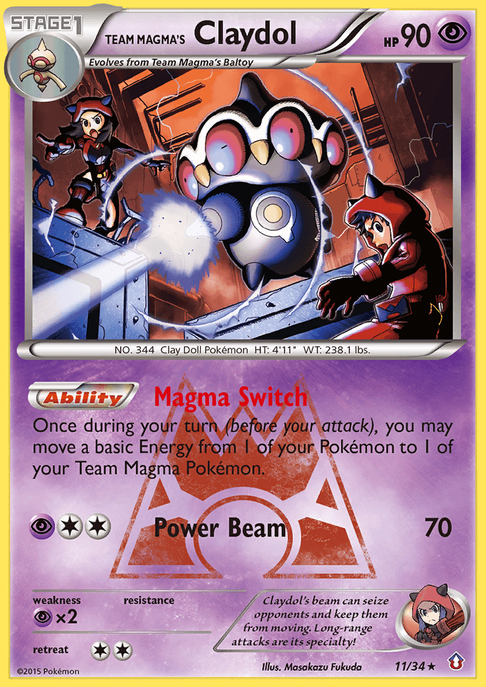 Team Magma's Claydol DC1-11
