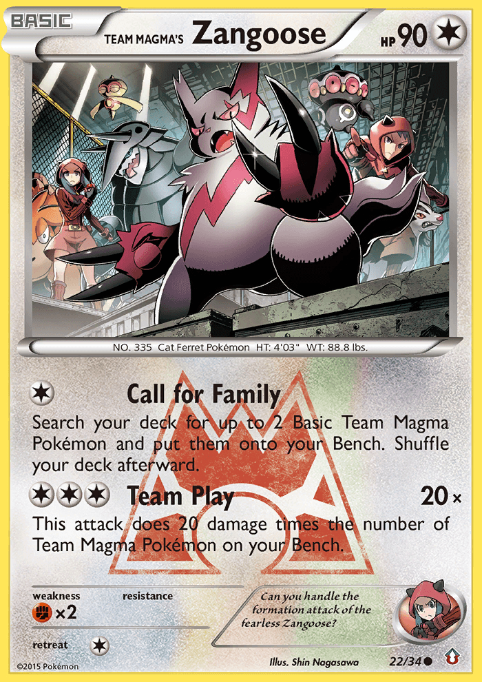 Team Magma's Zangoose DC1-22