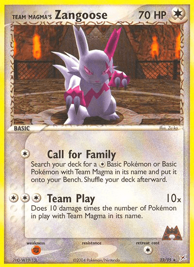 Team Magma's Zangoose EX4-23