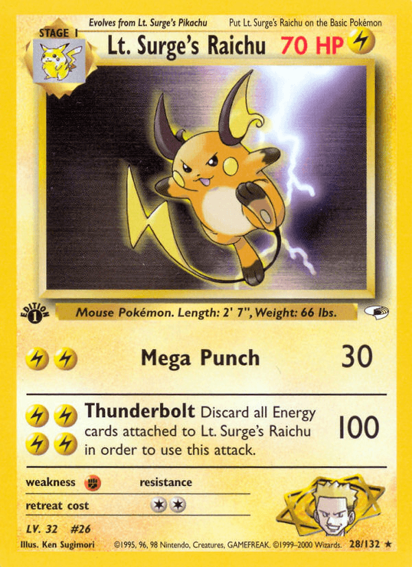 Lt. Surge's Raichu GYM1-28