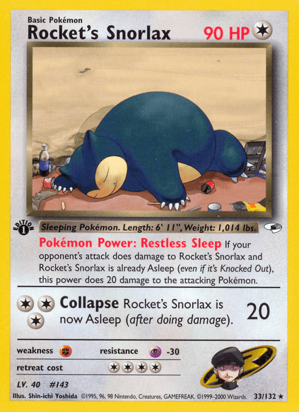 Rocket's Snorlax GYM1-33