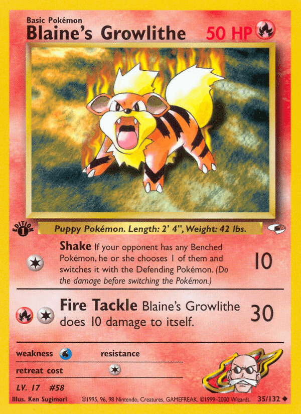 Blaine's Growlithe GYM1-35