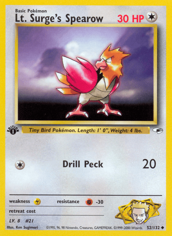 Lt. Surge's Spearow GYM1-52