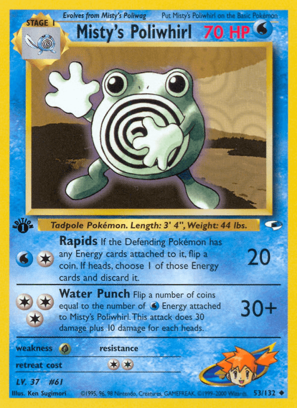 Misty's Poliwhirl GYM1-53