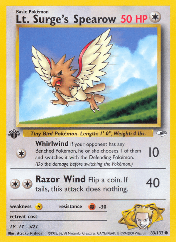 Lt. Surge's Spearow GYM1-83