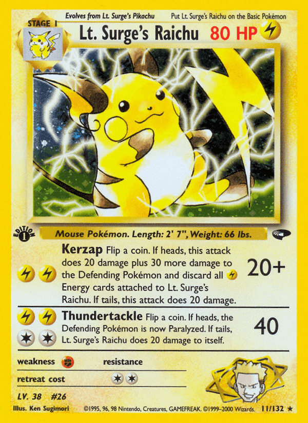 Lt. Surge's Raichu GYM2-11
