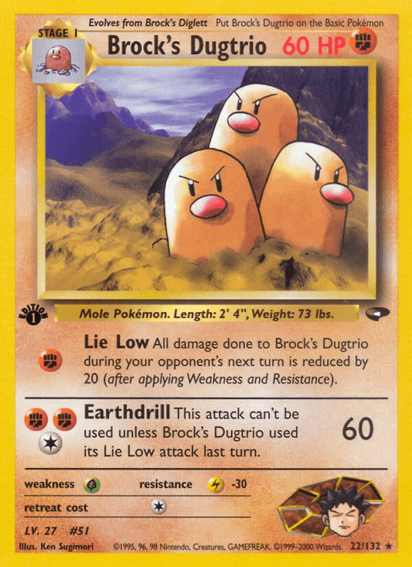 Brock's Dugtrio GYM2-22