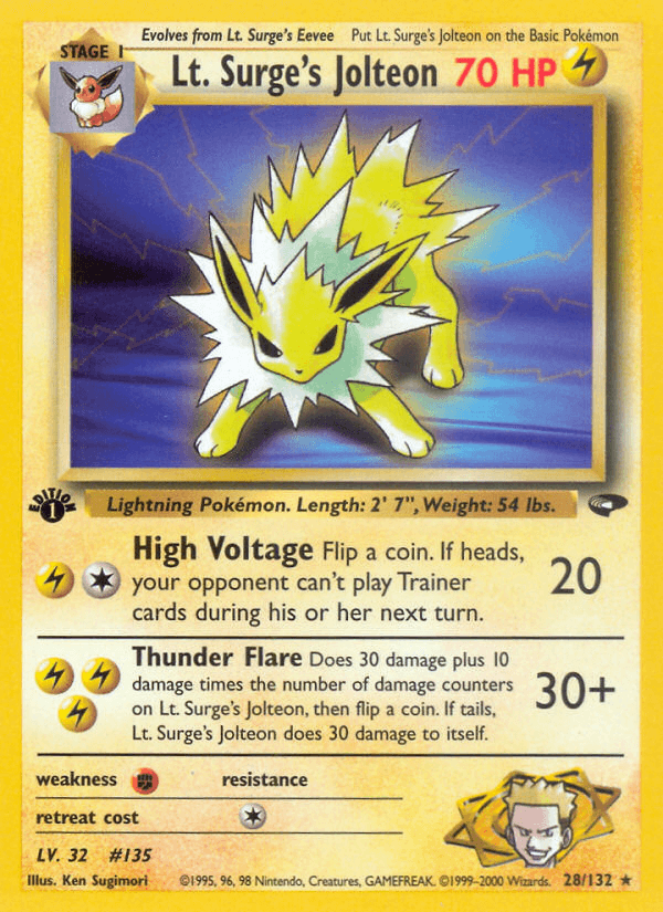 Lt. Surge's Jolteon GYM2-28