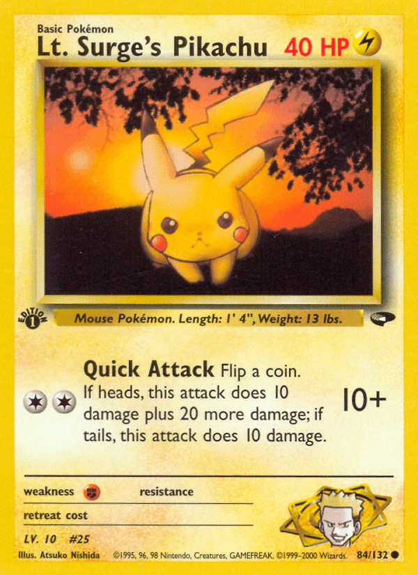 Lt. Surge's Pikachu GYM2-84