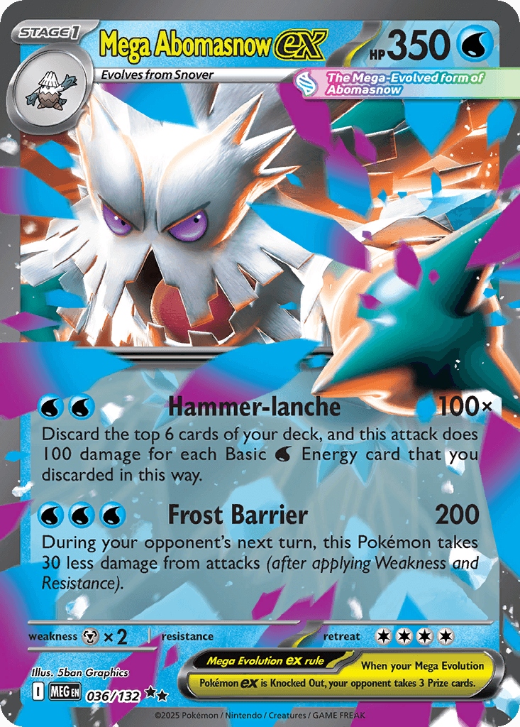 Mega Abomasnow ex ME1-36