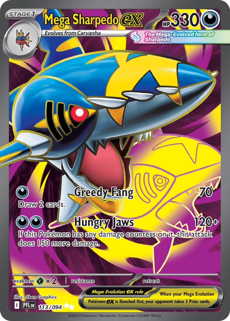 Mega Sharpedo ex ME2-113