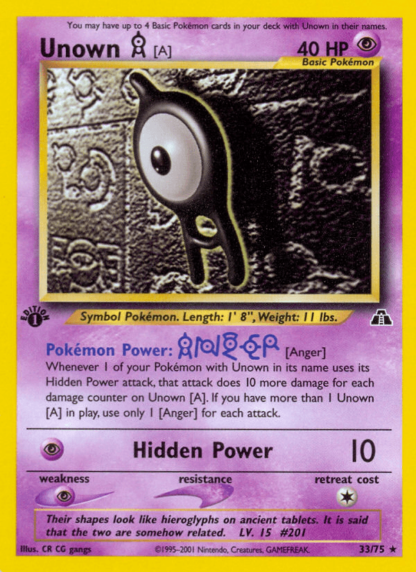 Unown [A] NEO2-33