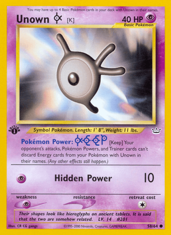 Unown [K] NEO3-58