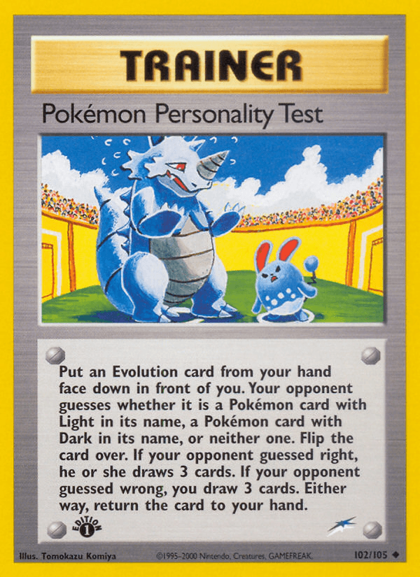 Pokémon Personality Test NEO4-102