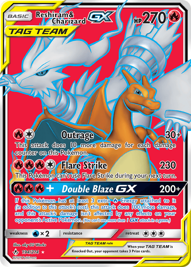 Reshiram & Charizard-GX SM10-194