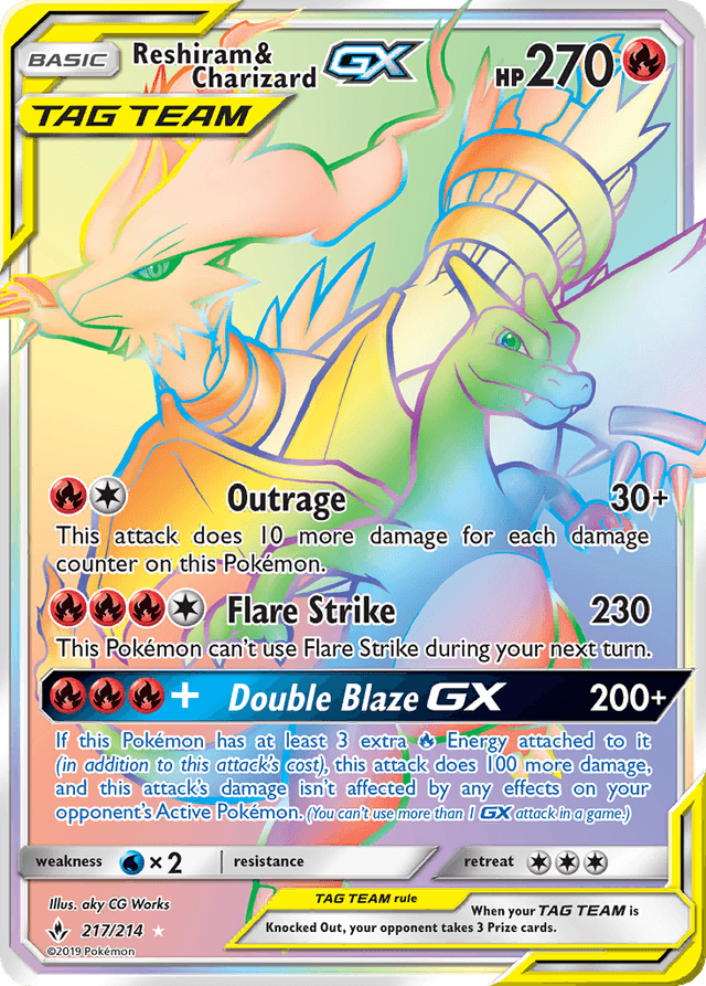 Reshiram & Charizard-GX SM10-217