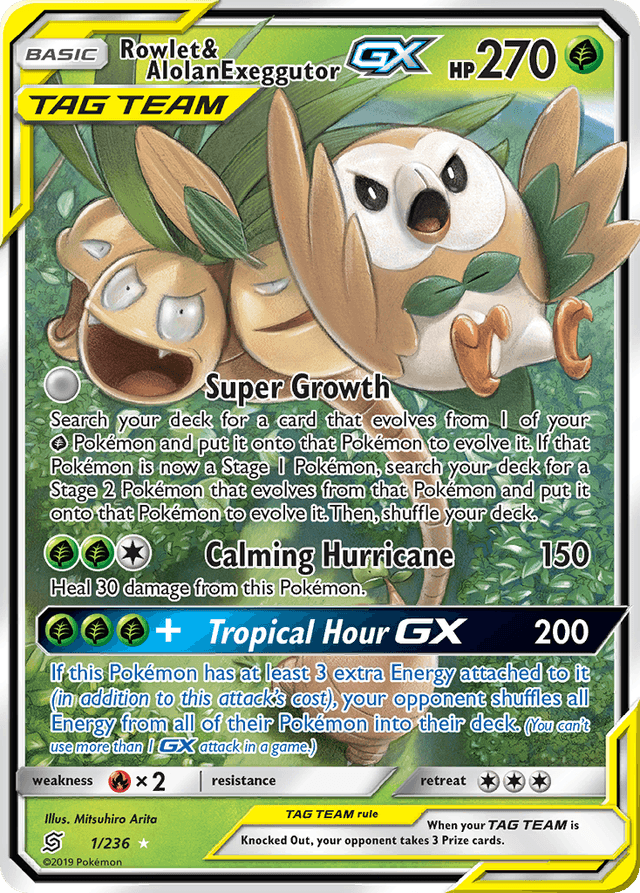 Rowlet & Alolan Exeggutor-GX SM11-1