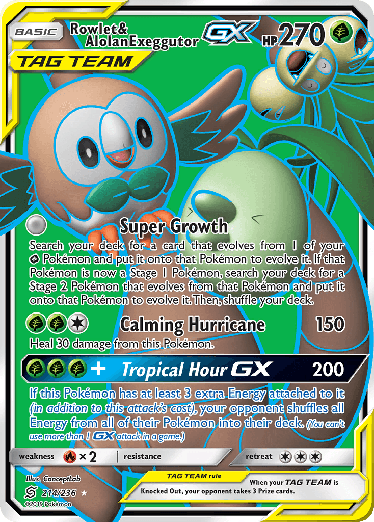 Rowlet & Alolan Exeggutor-GX SM11-214