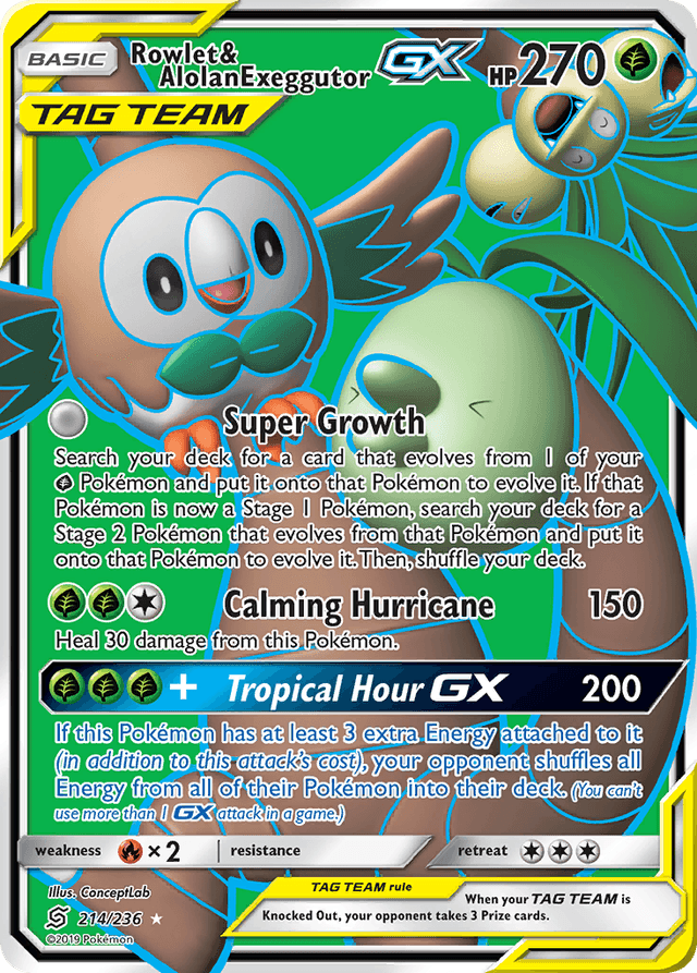 Rowlet & Alolan Exeggutor-GX SM11-214