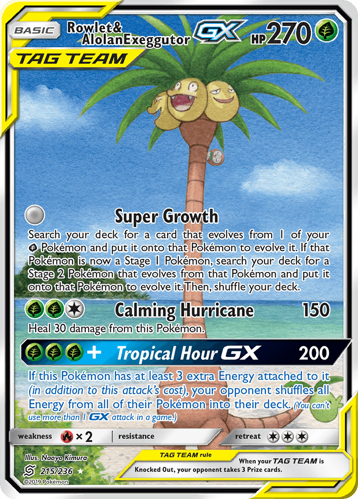 Rowlet & Alolan Exeggutor-GX SM11-215
