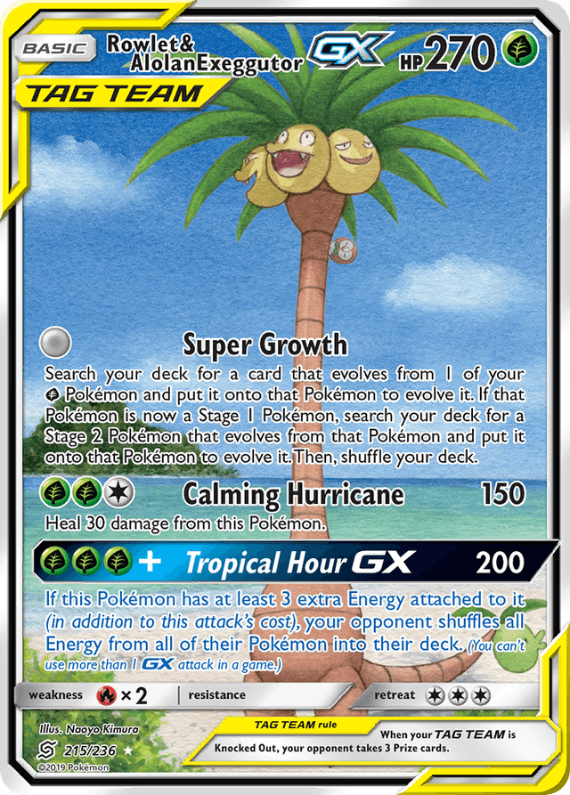 Rowlet & Alolan Exeggutor-GX SM11-215