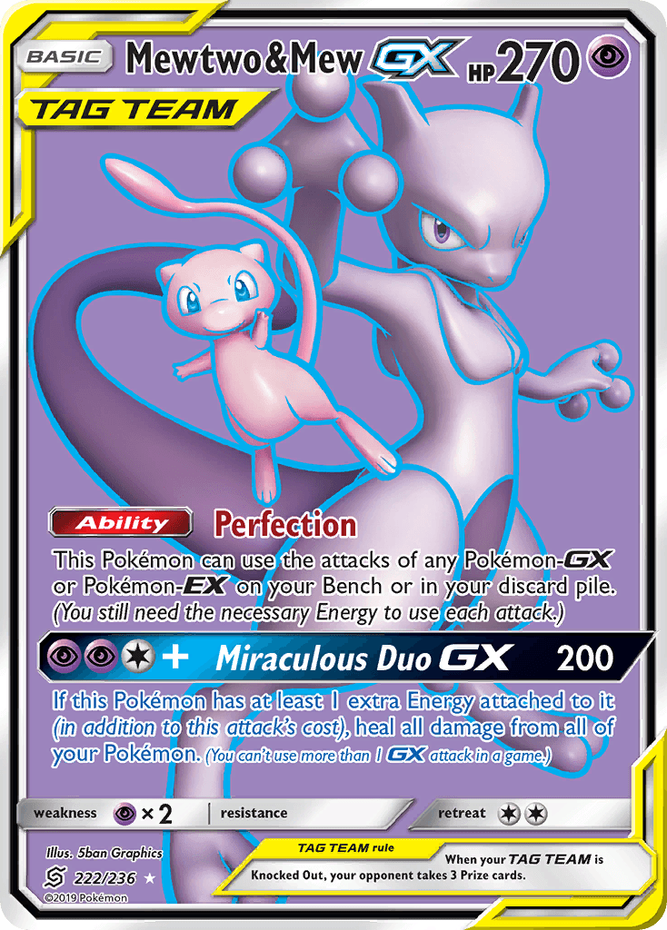 Mewtwo & Mew-GX SM11-222