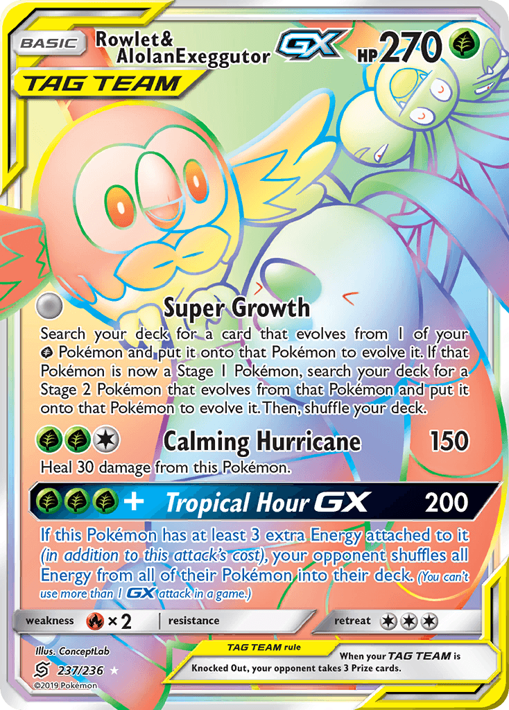 Rowlet & Alolan Exeggutor-GX SM11-237
