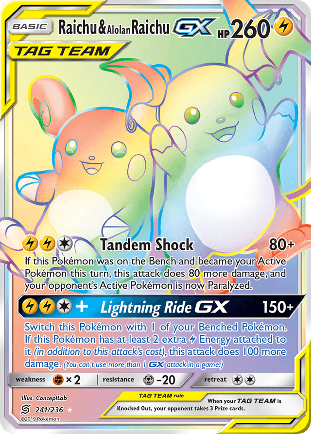 Raichu & Alolan Raichu-GX SM11-241