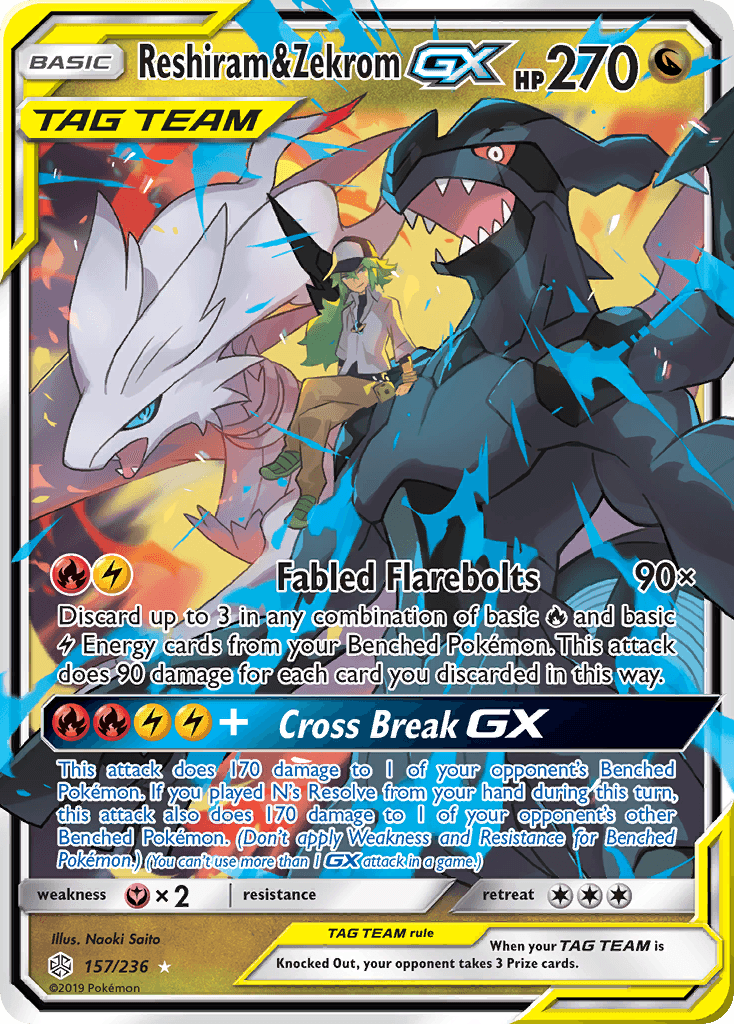 Reshiram & Zekrom-GX SM12-157