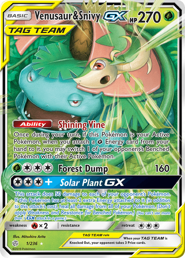 Venusaur & Snivy-GX SM12-1