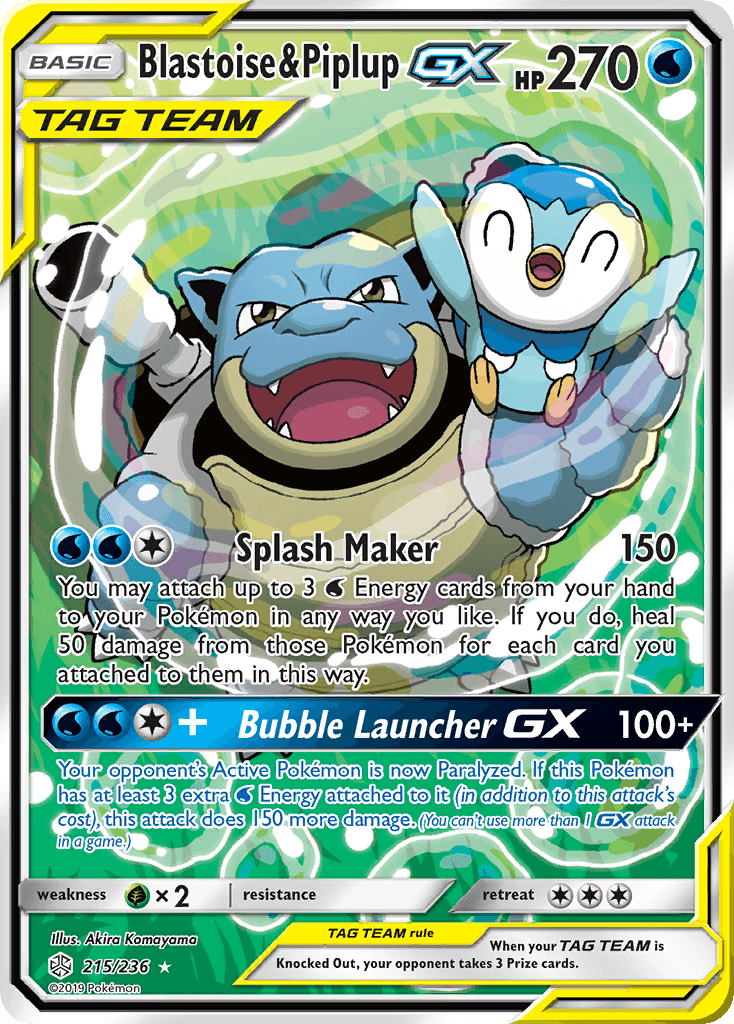 Blastoise & Piplup-GX SM12-215
