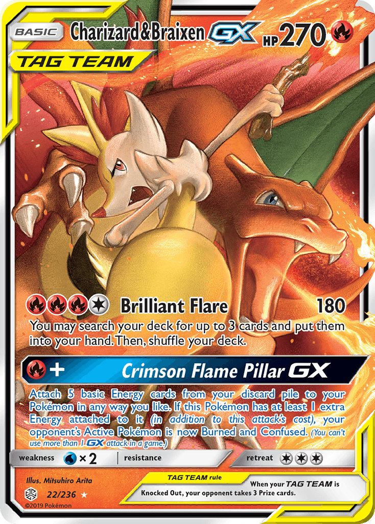 Charizard & Braixen-GX SM12-22