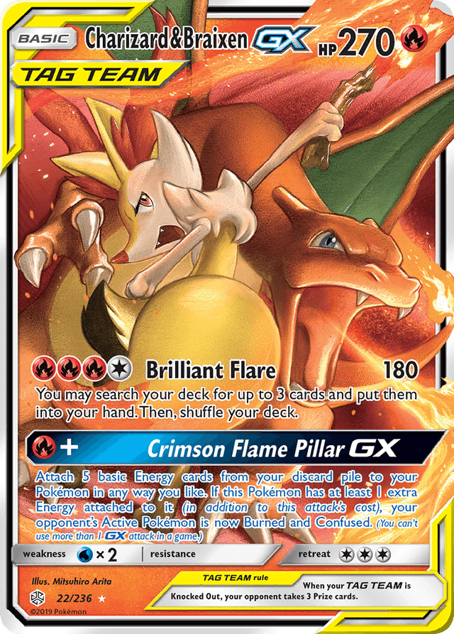 Charizard & Braixen-GX SM12-22