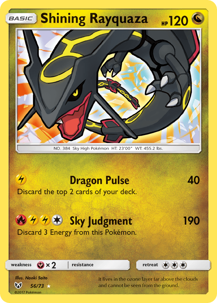 Shining Rayquaza SM35-56