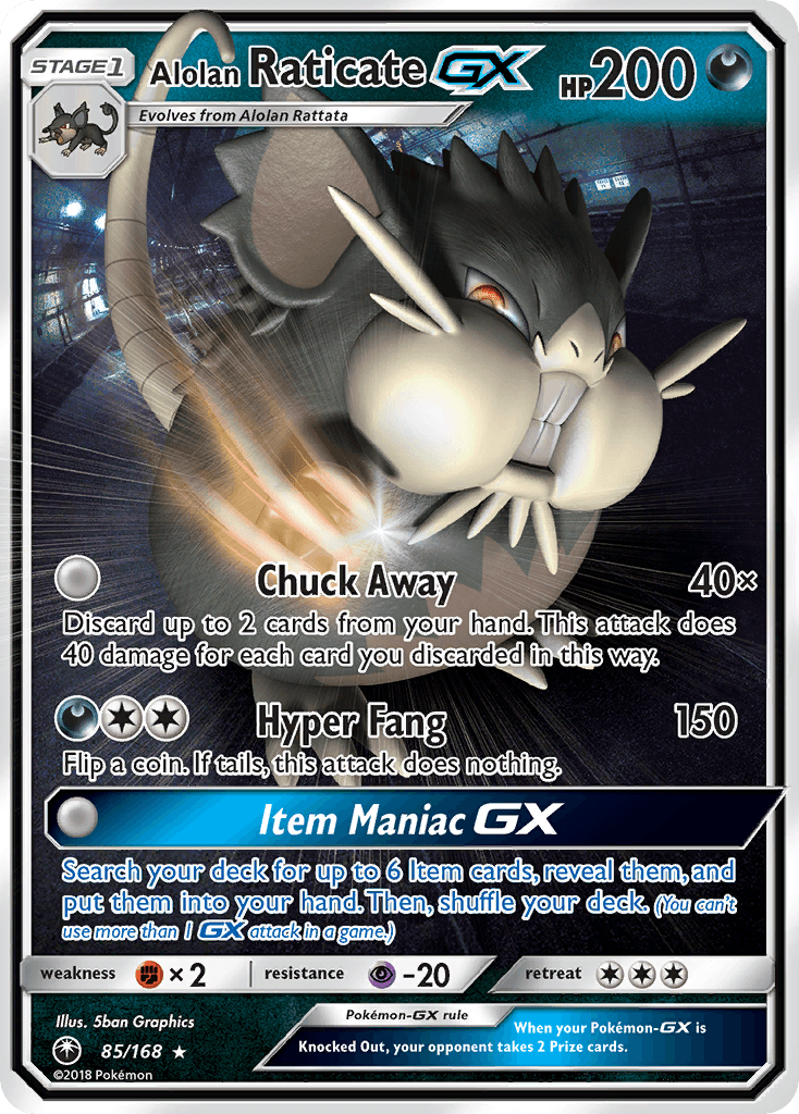 Alolan Raticate-GX SM7-85