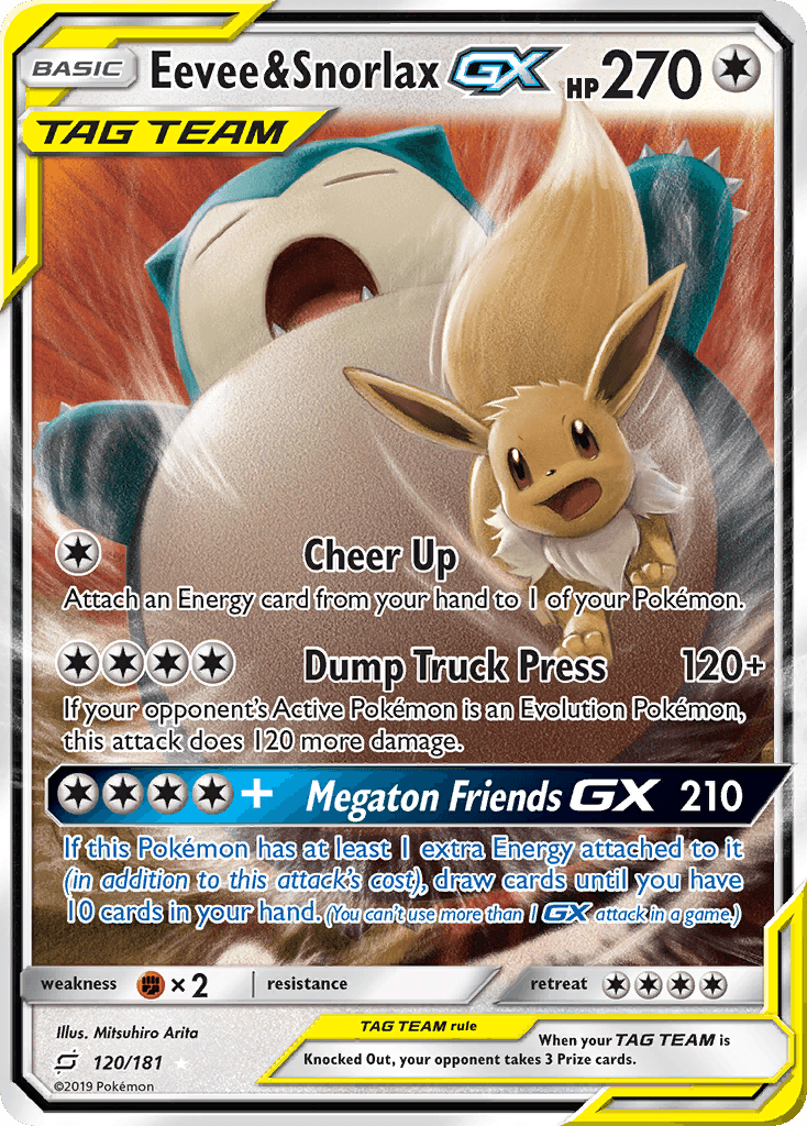 Eevee & Snorlax-GX SM9-120