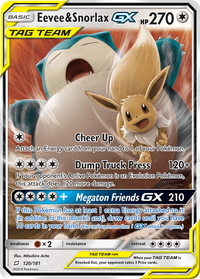 Eevee & Snorlax-GX SM9-120