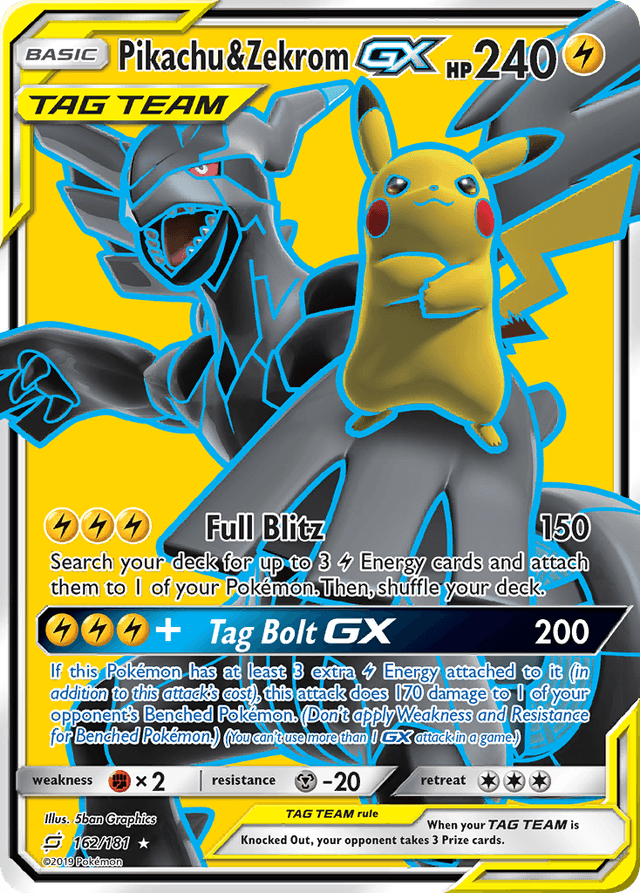 Pikachu & Zekrom-GX SM9-162