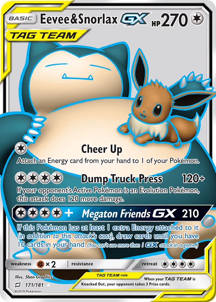 Eevee & Snorlax-GX SM9-171