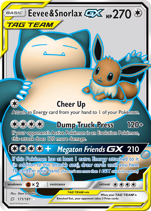 Eevee & Snorlax-GX SM9-171