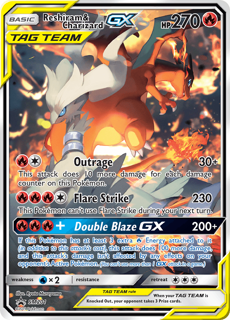 Reshiram & Charizard-GX SMP-SM201