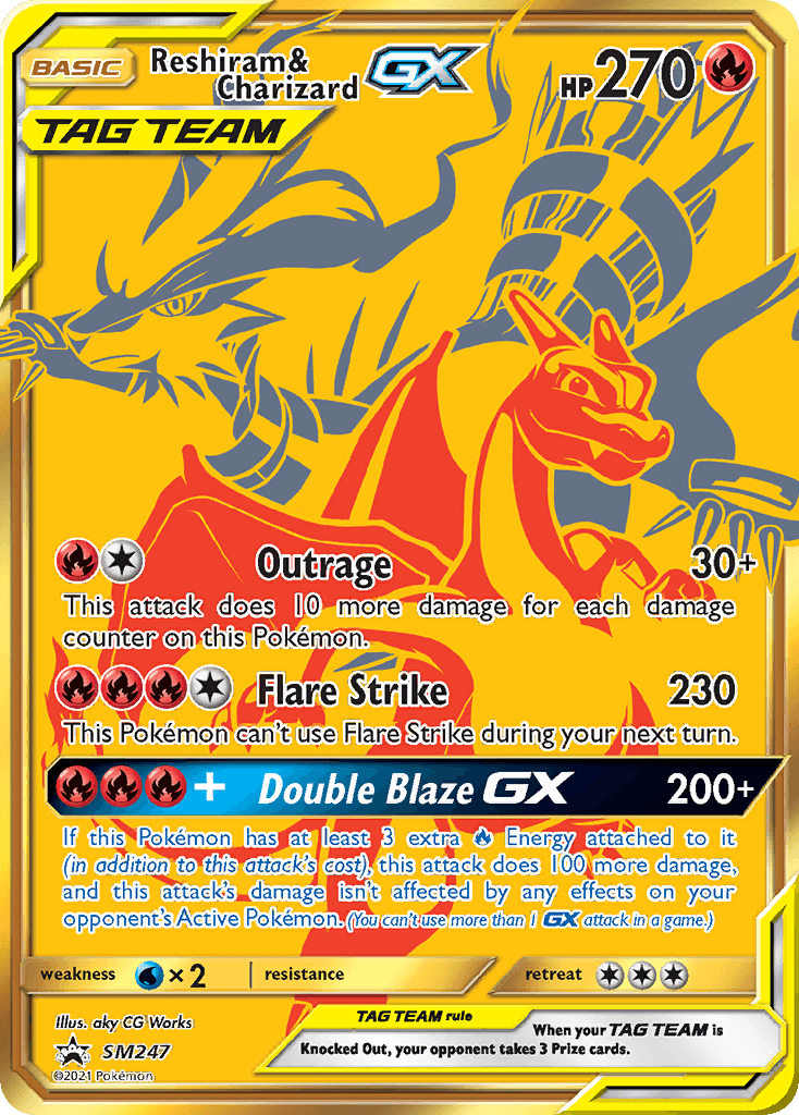 Reshiram & Charizard-GX SMP-SM247