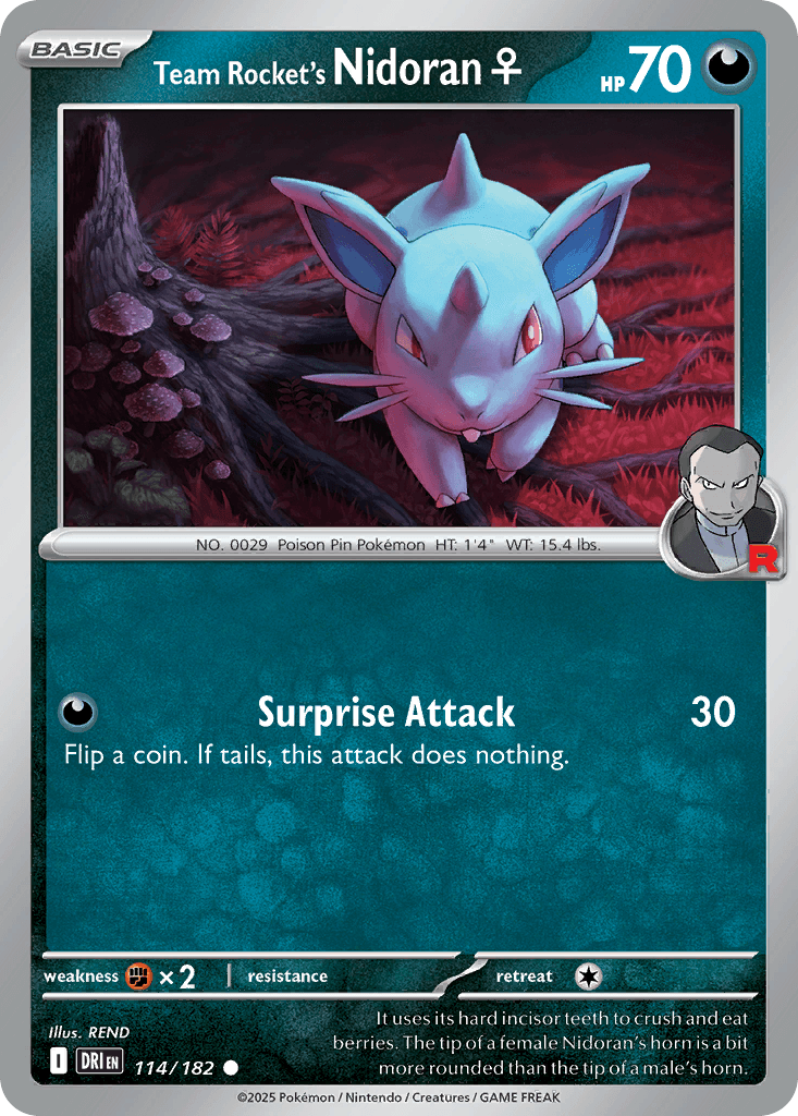 Team Rocket's Nidoran♀ SV10-114