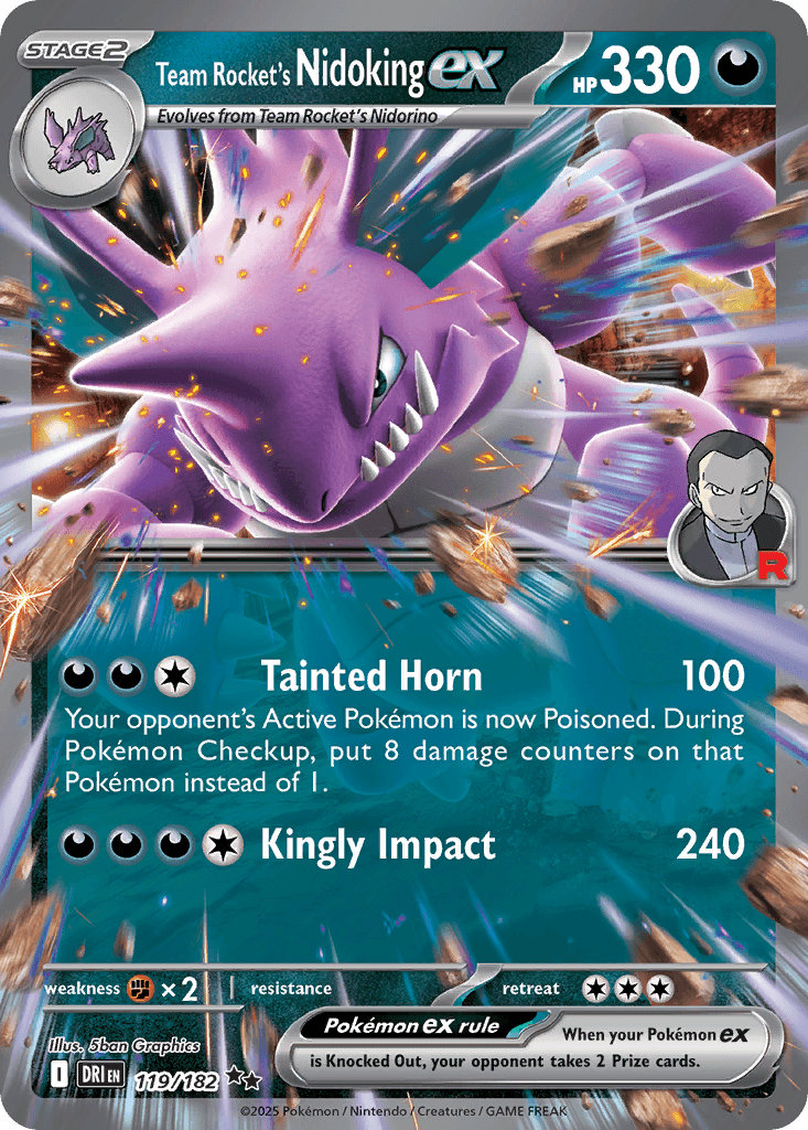 Team Rocket's Nidoking ex SV10-119