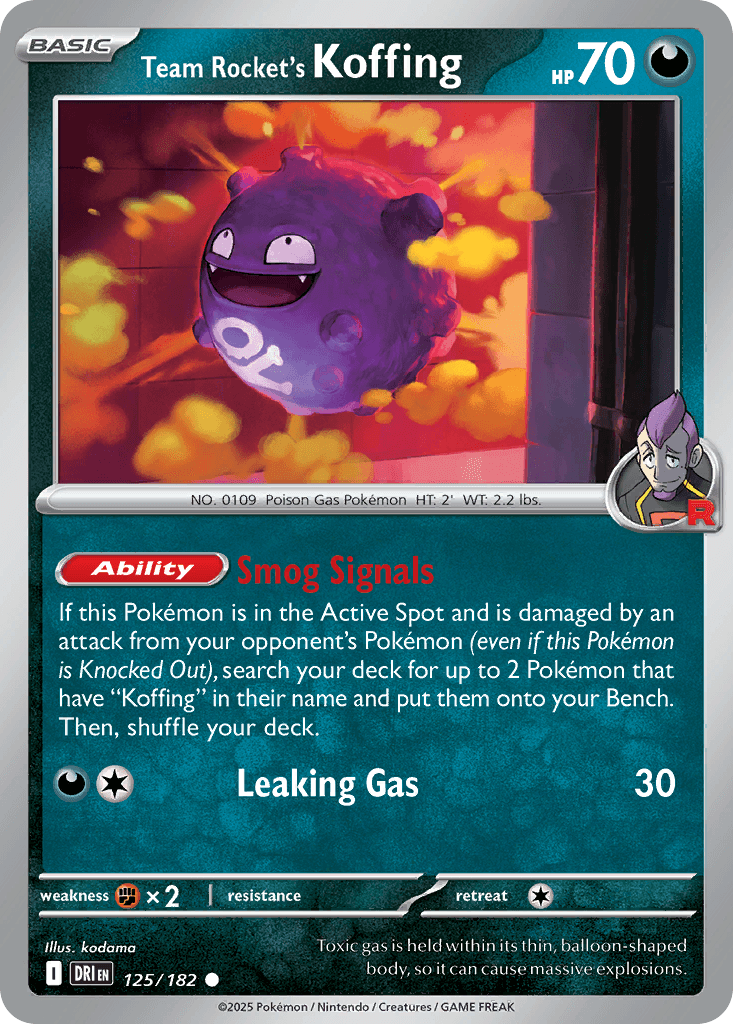 Team Rocket's Koffing SV10-125